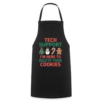 Cookies Saying Funny Christmas Cookies Gift - Cooking Apron - black - Front - AI Model Male 185 dark (185cm)