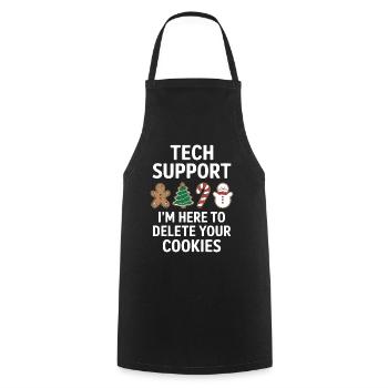 Cookies Saying Funny Christmas Cookies Gift - Cooking Apron - black - Front - AI Model Male 185 dark (185cm)