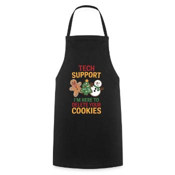 Cookies Saying Funny Christmas Cookies Gift - Cooking Apron - black - Front - AI Model Male 185 dark (185cm)