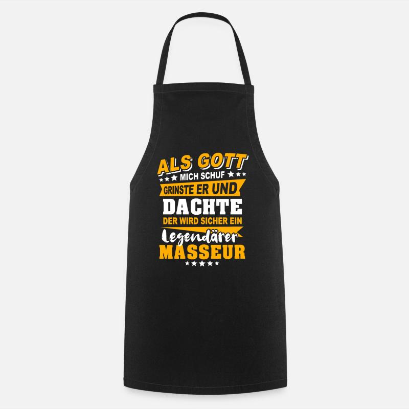 Masseur Sprüche - Kochschürze - Schwarz