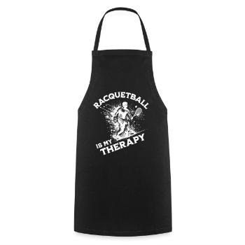 Funny Racquetball Saying - Cooking Apron - black - Front - AI Model Male 185 dark (185cm)