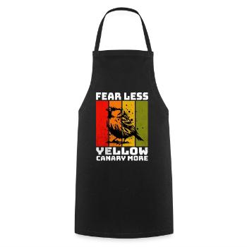 Yellow Canary Yellow-bellied Girlitz - Cooking Apron - black - Front - AI Model Male 185 dark (185cm)