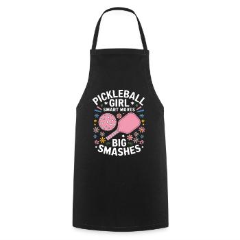 Pickleball Saying Girl Joke Pickleball Gift - Cooking Apron - black - Front - AI Model Male 185 dark (185cm)