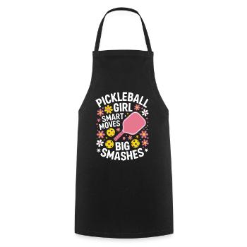 Pickleball Saying Girl Joke Pickleball Gift - Cooking Apron - black - Front - AI Model Male 185 dark (185cm)