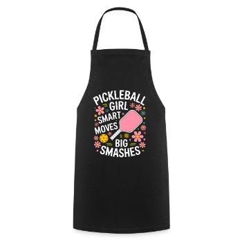 Pickleball Saying Girl Joke Pickleball Gift - Cooking Apron - black - Front - AI Model Male 185 dark (185cm)
