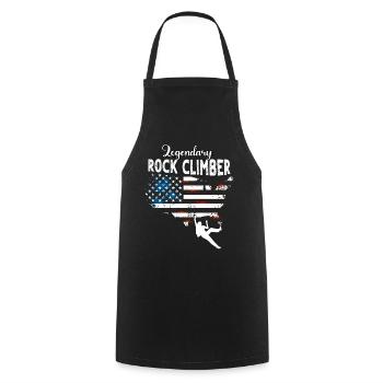 Climbers US - Cooking Apron - black - Front - AI Model Male 185 dark (185cm)