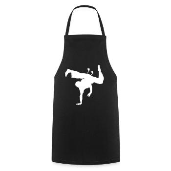 Capoeira Herzlinie - Kochschürze - Schwarz - Vorne - AI Model Male 185 dark (185cm)