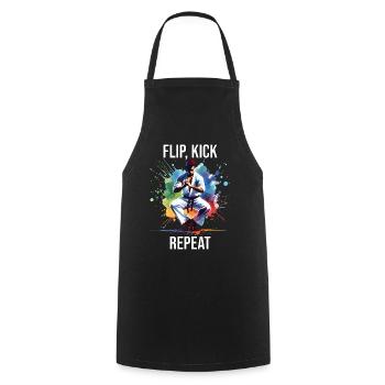 Drôle de dicton de capoeira - Tablier de cuisine - noir - Devant - AI Model Male 185 dark (185cm)