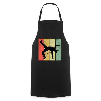 Capoeira Retro - Cooking Apron - black - Front - AI Model Male 185 dark (185cm)