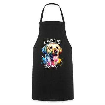 Labrador Papa - Kochschürze - Schwarz - Vorne - AI Model Male 185 dark (185cm)