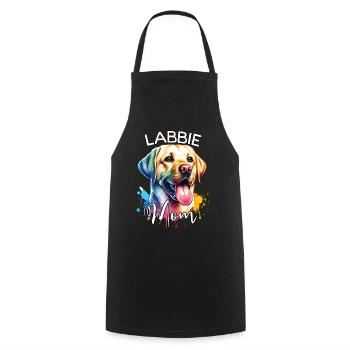 Labrador Mama - Kochschürze - Schwarz - Vorne - AI Model Male 185 dark (185cm)