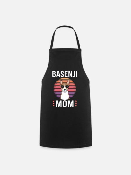Basenji Spruch Mama Hund Lustiges Basenji Geschenk - Kochschürze - Schwarz