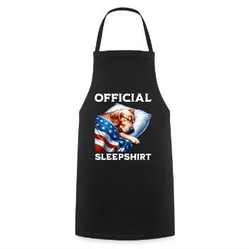 Retriever US Sleep Shirt - Cooking Apron - black - Front - AI Model Male 185 dark (185cm)