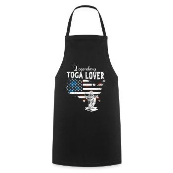 Toga US - Cooking Apron - black - Front - AI Model Male 185 dark (185cm)