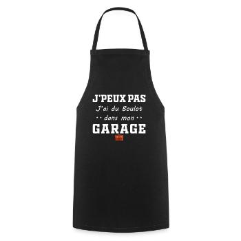 I can't I have a job at the handyman dad garage - Cooking Apron - black - Front - AI Model Male 185 dark (185cm)