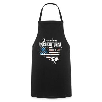 Horticulturist US - Cooking Apron - black - Front - AI Model Male 185 dark (185cm)
