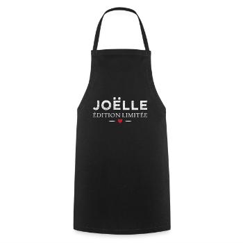 Humour Joëlle édition limitée Femme prénom Joëlle - Tablier de cuisine - noir - Devant - AI Model Male 185 dark (185cm)