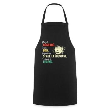 wSpace Enthusiast Dad - Cooking Apron - black - Front - AI Model Male 185 dark (185cm)
