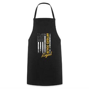 Antique Dealer Legend - Cooking Apron - black - Front - AI Model Male 185 dark (185cm)
