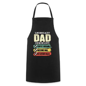 Dad Antique Dealer Father's Day - Cooking Apron - black - Front - AI Model Male 185 dark (185cm)