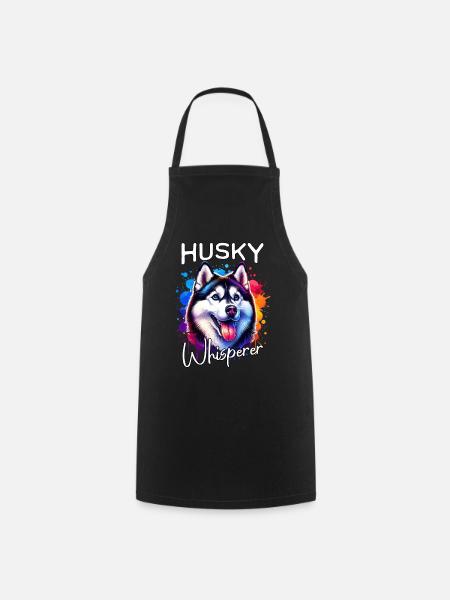 Schlittenhund Flüsterer Husky - Kochschürze - Schwarz