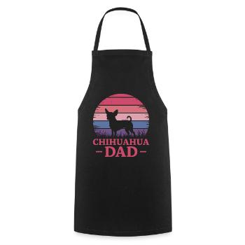 Chihuahua Disant Papa Drôle Chihuahua Cadeau - Tablier de cuisine - noir - Devant - AI Model Male 185 dark (185cm)
