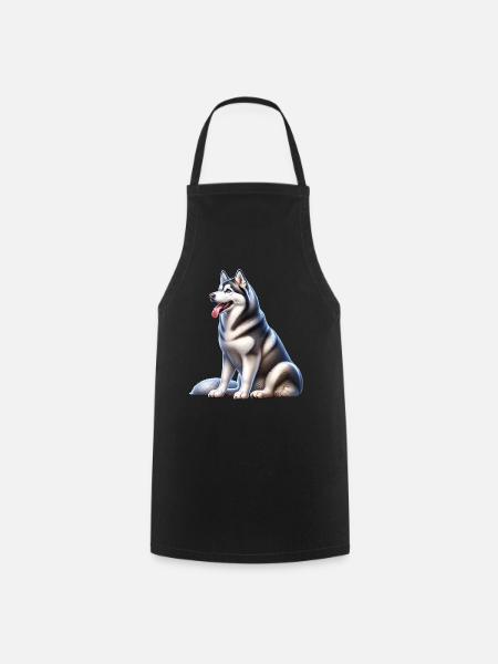 Schlittenhund - Kochschürze - Schwarz