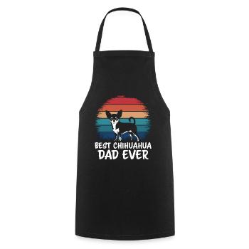 Chihuahua Disant Papa Drôle Chihuahua Cadeau - Tablier de cuisine - noir - Devant - AI Model Male 185 dark (185cm)