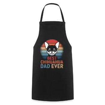 Chihuahua Disant Papa Drôle Chihuahua Cadeau - Tablier de cuisine - noir - Devant - AI Model Male 185 dark (185cm)
