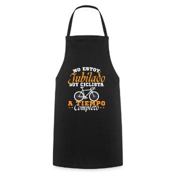 I'm a Full-Time Cyclist - Cooking Apron - black - Front - AI Model Male 185 dark (185cm)