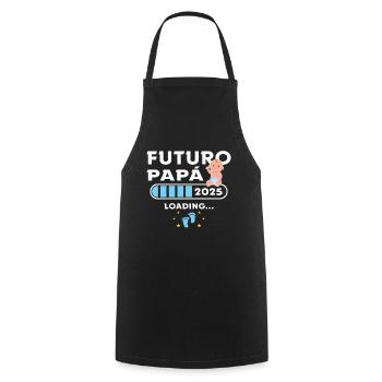 Future Pope 2025 First-time Father 2025 - Cooking Apron - black - Front - AI Model Male 185 dark (185cm)