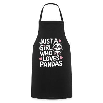 Pandabär Panda Tier Pandas - Kochschürze - Schwarz - Vorne - AI Model Male 185 dark (185cm)