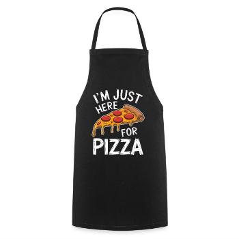 Pizza Spruch Witz Pizzeria Lustiges Pizza Geschenk - Kochschürze - Schwarz - Vorne - AI Model Male 185 dark (185cm)