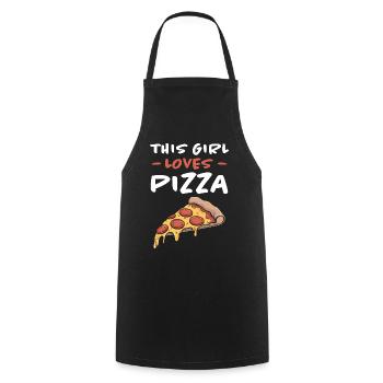 Pizza Spruch Witz Pizzeria Lustiges Pizza Geschenk - Kochschürze - Schwarz - Vorne - AI Model Male 185 dark (185cm)