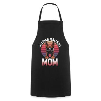 Belgian Shepherd Saying Malinois Gift - Cooking Apron - black - Front - AI Model Male 185 dark (185cm)