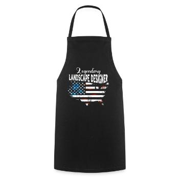 Landscaper US - Cooking Apron - black - Front - AI Model Male 185 dark (185cm)