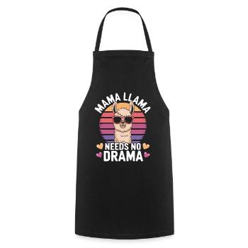 Lama Spruch Alpaka Mädchen Lustiges Lama Geschenk - Kochschürze - Schwarz - Vorne - AI Model Male 185 dark (185cm)