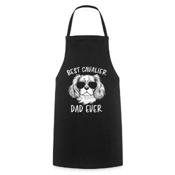 Cavalier King Charles Spaniel Disant Papa Cadeau - Tablier de cuisine - noir - Devant - AI Model Male 185 dark (185cm)