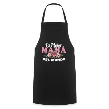 The World's Best Mom Mother's Day Gift - Cooking Apron - black - Front - AI Model Male 185 dark (185cm)