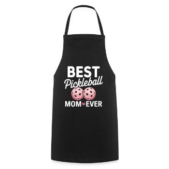 Pickleball Saying Mom Funny Pickleball Gift - Cooking Apron - black - Front - AI Model Male 185 dark (185cm)
