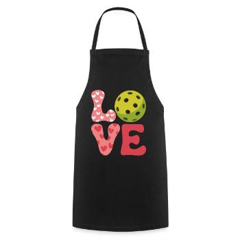 Pickleball Saying Sports Funny Pickleball Gift - Cooking Apron - black - Front - AI Model Male 185 dark (185cm)