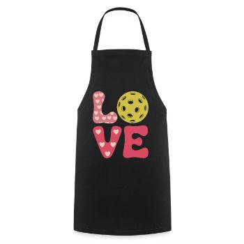 Pickleball Saying Sports Funny Pickleball Gift - Cooking Apron - black - Front - AI Model Male 185 dark (185cm)