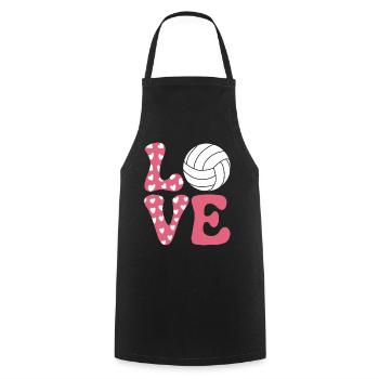 volley-ball dire drôle de cadeau de volley-ball - Tablier de cuisine - noir - Devant - AI Model Male 185 dark (185cm)