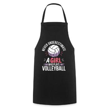 Volleyball Spruch Lustiges Volleyball Geschenk - Kochschürze - Schwarz - Vorne - AI Model Male 185 dark (185cm)