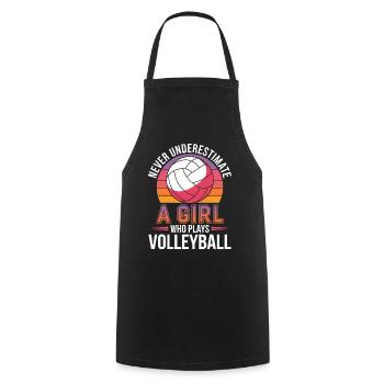Volleyball Spruch Lustiges Volleyball Geschenk - Kochschürze - Schwarz - Vorne - AI Model Male 185 dark (185cm)