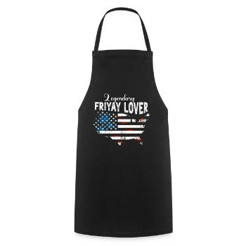 Friyay US - Cooking Apron - black - Front - AI Model Male 185 dark (185cm)