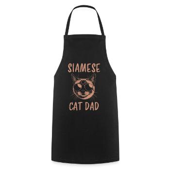 Siamkatze Spruch Siamkatze Papa Siamkatze Geschenk - Kochschürze - Schwarz - Vorne - AI Model Male 185 dark (185cm)