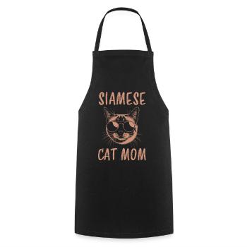 Siamkatze Spruch Siamkatze Mama Siamkatze Geschenk - Kochschürze - Schwarz - Vorne - AI Model Male 185 dark (185cm)