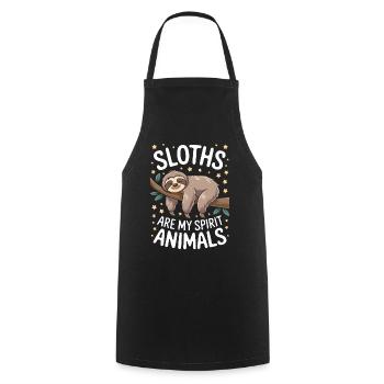 Sloth Saying, Sloths, Funny, Sloth Gift - Cooking Apron - black - Front - AI Model Male 185 dark (185cm)