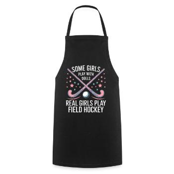 Field Hockey Saying Sports Funny Field Hockey Gift - Cooking Apron - black - Front - AI Model Male 185 dark (185cm)